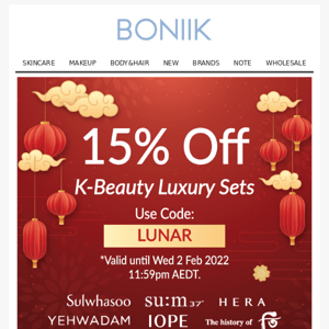 15% OFF K-Beauty Luxury Sets 🎉