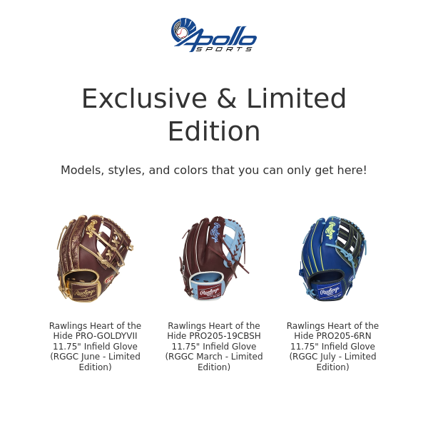 Exclusive and Limited Edition models ⚾❤