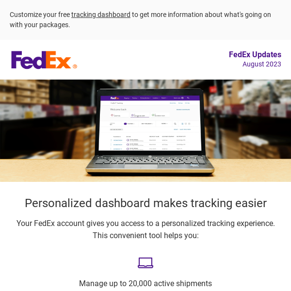 FedEx Office, you've got advanced tracking options