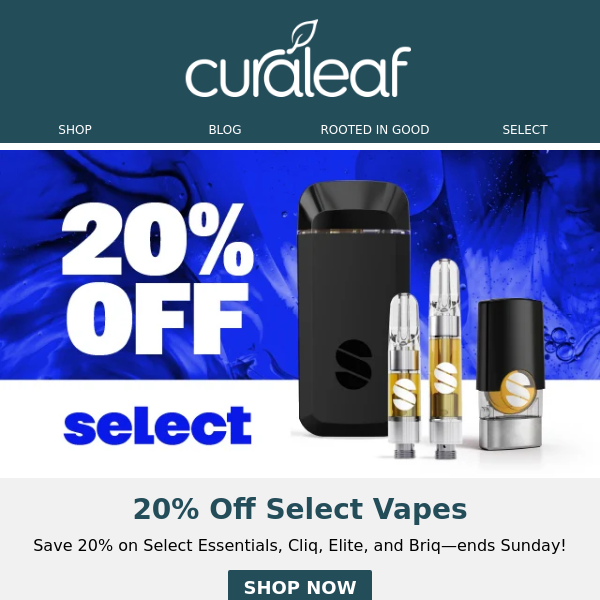 Take 20% off to stock up on Essentials, Briq, and more!