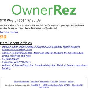 The OwnerRez Blog - STR Wealth 2024 Wrap-Up