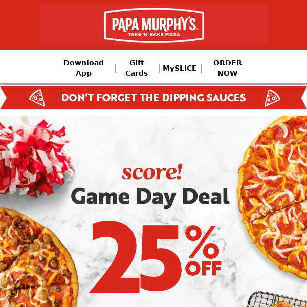 🏈 Get 25% Off and Get Your Team Jersey On. 🍕