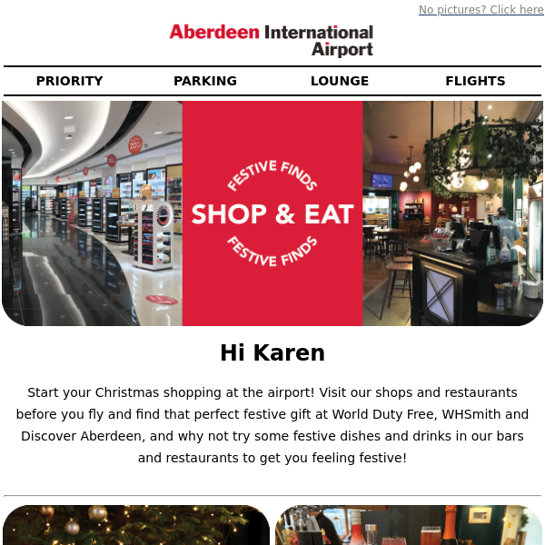 Festive finds await: find that perfect festive gift before you fly Aberdeen Airport 🛍️