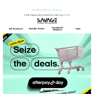 🔑 Unlock early access to our AfterPay Day Sale! 🛍