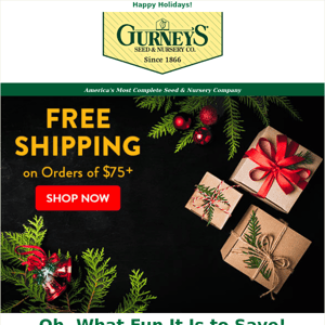 Let FREE shipping add to the merriment!