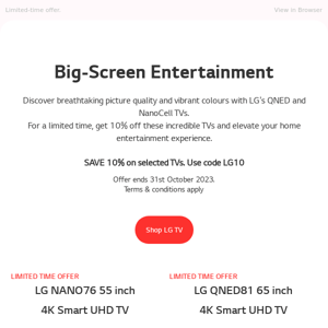 BIG Screens, BIG Savings | LG QNED and NanoCell TVs