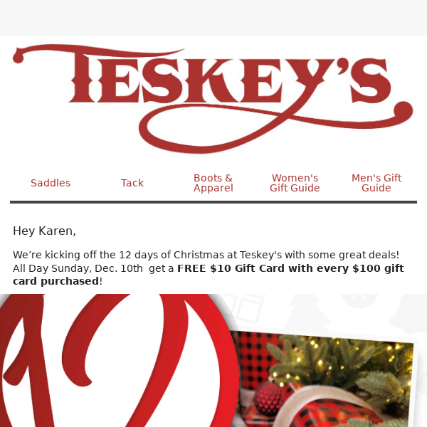 12 Days of Christmas at Teskey's!