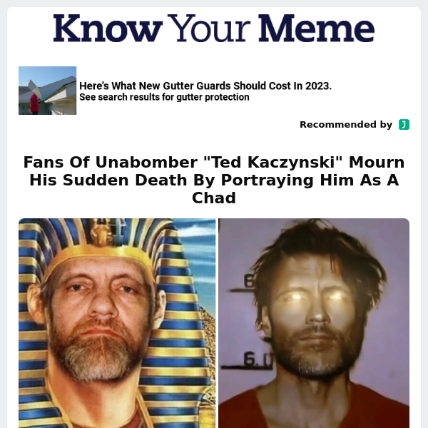 Fans Of Unabomber "Ted Kaczynski" Mourn His Sudden Death By Portraying Him As A Chad