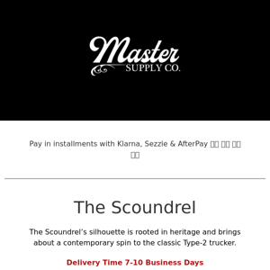 🤠 Master Supply Co - Don't Miss Out: The Scoundrel Is Here!