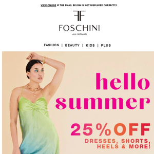 Hello Summer! 25% off Dresses, Luella, Y&G & more!