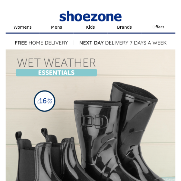 FREE delivery on wellies from £7.99