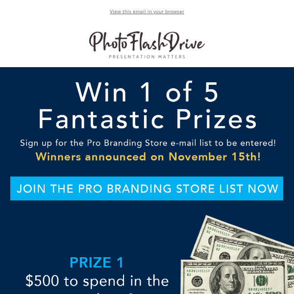 Win 1 of 5 prizes, shopping spree included!
