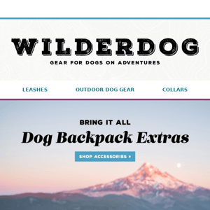 All the extras for your Dog Backpack