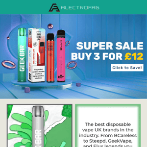 Super Sale Alert 🔥 Buy any 3 for just £ 12