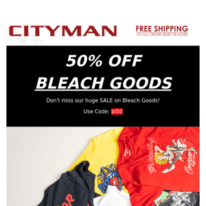 Bleach Goods 50% OFF