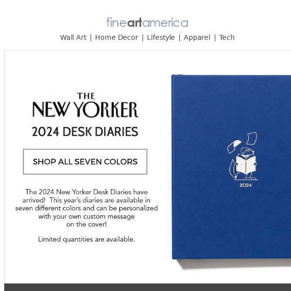 The Official New Yorker 2024 Day Planner has Arrived - Exclusively at Fine Art America!