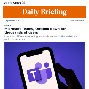 Microsoft Teams, Outlook down for thousands of users