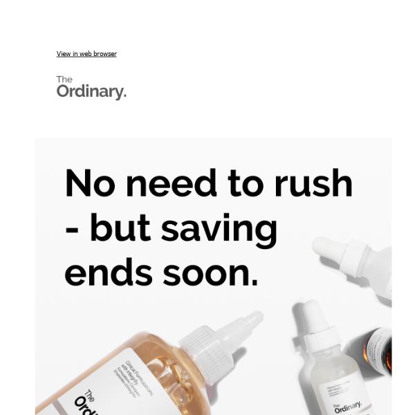 Savings on all skincare.