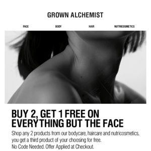 Buy 2, Get 1 Free on Everything But The Face