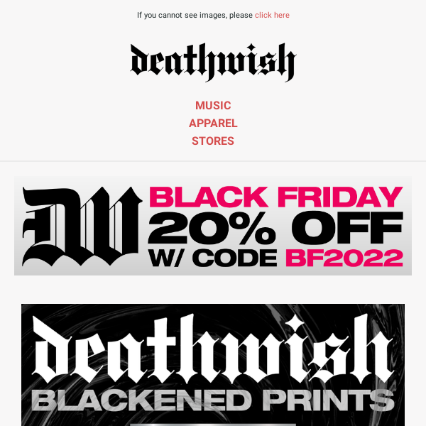 🚨LAST DAY! 20% Off + Blackened Apparel & Prints