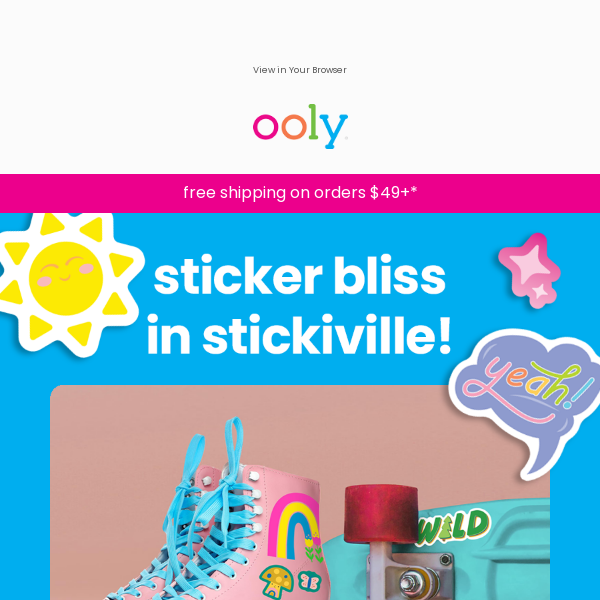 Stickiville Skateboards Stickers - OOLY