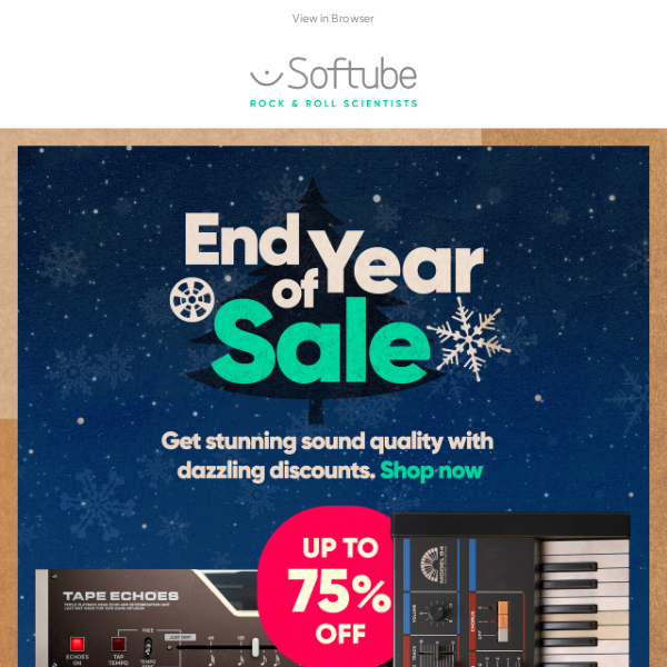 ❄️ Softube End of Year Sale: save up to 75% ❄️