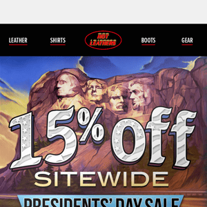 Hurry! Presidents' Day Sale