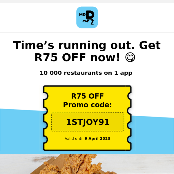 R75 OFF dinner & enjoy the long weekend