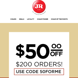 ▷ Breaking news: $50 off your order with code 50FORME 