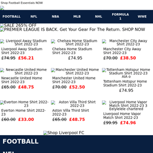 The Premier League Has Returned | Up To 65% Off