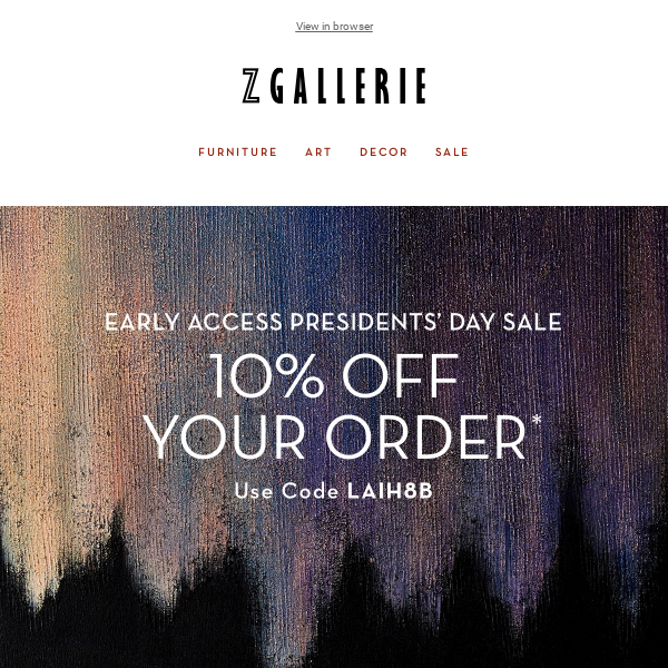 Presidents' Day Early Access Rolls On - Limited Time Only