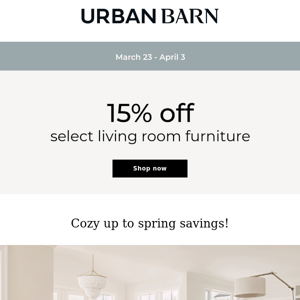 Save big during the Living Room Event!