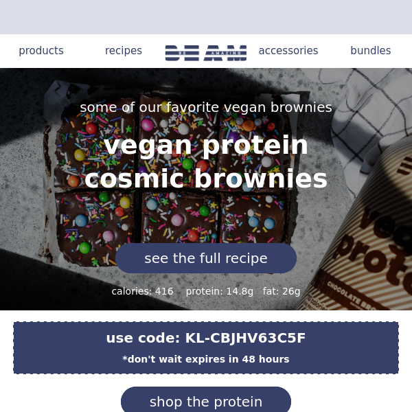 vegan cosmic brownie recipe