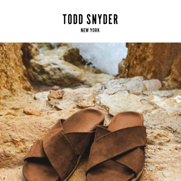 Todd Snyder Tuscan Leather Double Strap Sandal in Brown