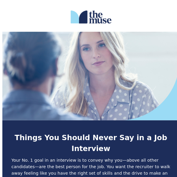 What to never say in a job interview