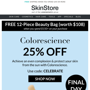 Enjoy 25% Off Colorescience💙