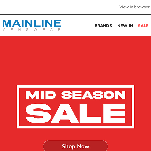 🚨 Mid Season Sale 🚨 - Up to 40% off!