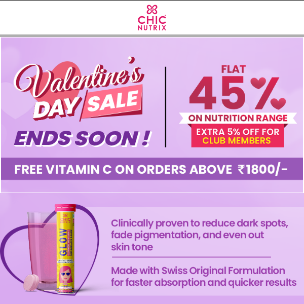 Last few hours of The Valentine’s Day Sale