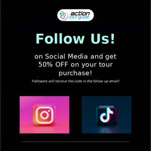 Follow Action Tour Guide on Social Media!