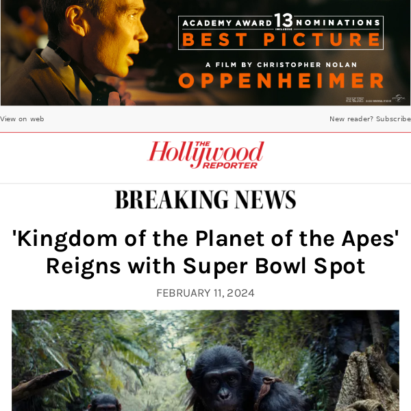 'Kingdom of the Planet of the Apes' Reigns with Super Bowl Spot