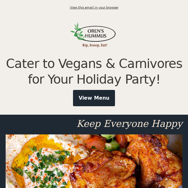 Catering for Vegans & Carnivores Alike!