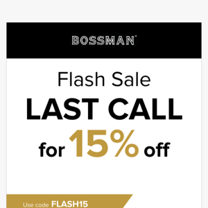 LAST CALL for 15% Off FLASH Sale! 💥
