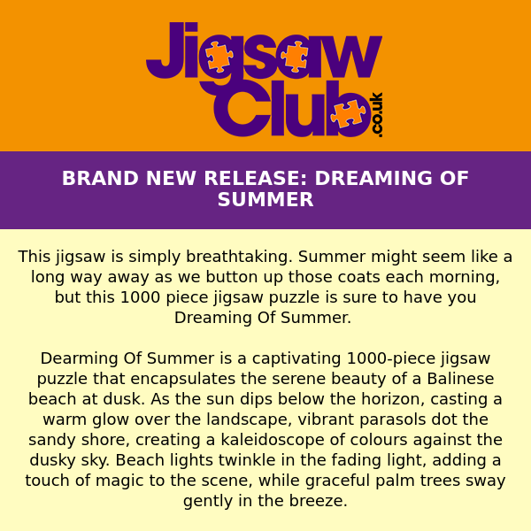 RELEASED NOW! DREAMING OF SUMMER