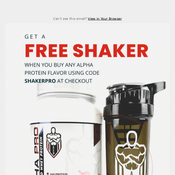 Get a FREE shaker