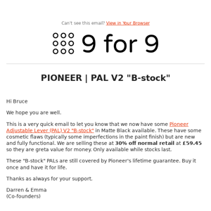 Pioneer PAL V2 "B-stock" - 30% off!
