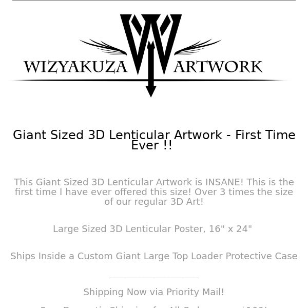 GIANT 3D LENTICULAR ARTWORK! First Time Ever! || Wizyakuza.com