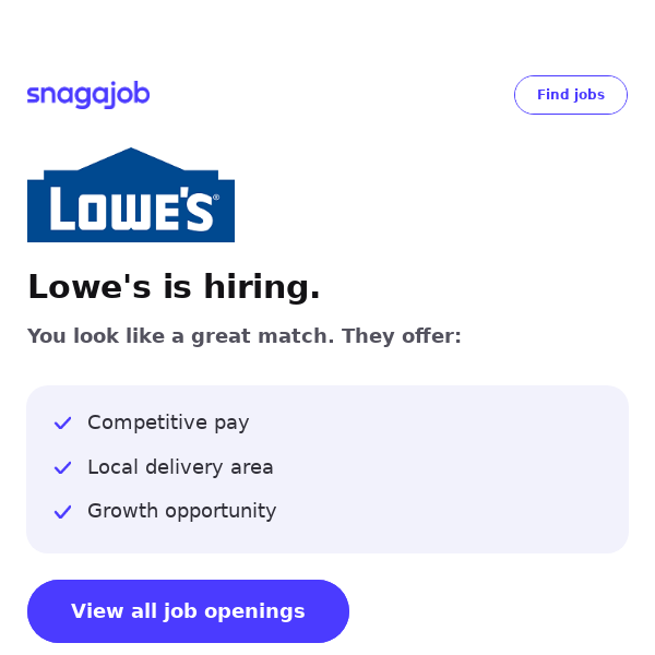 Lowe's is hiring near you
