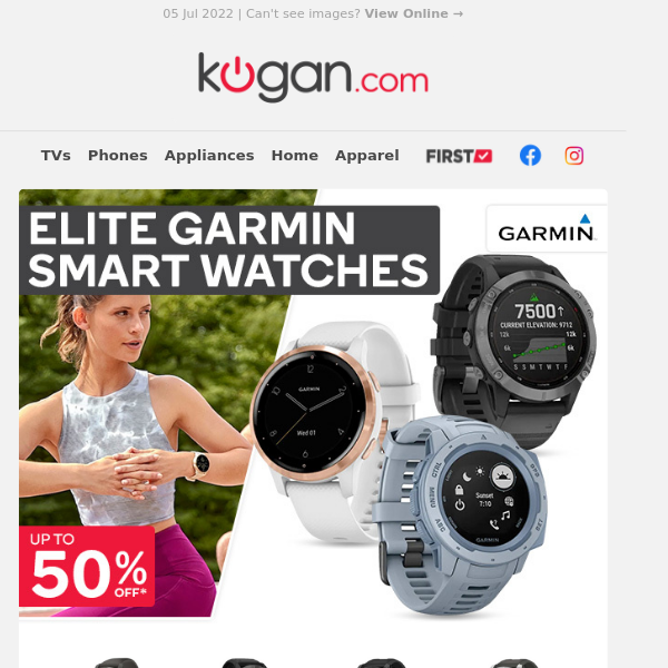 Garmin Smart Watches: Up to 50% OFF | Meet & Beat Any Fitness Challenge*