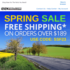 Welcome Spring with Free Shipping!