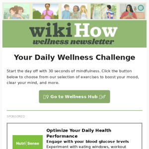 Today's 30 Second Wellness Challenge